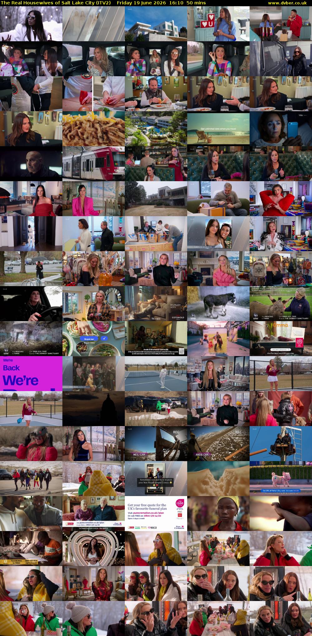 The Real Housewives of Salt Lake City (ITV2) Friday 19 June 2026 16:10 - 17:00
