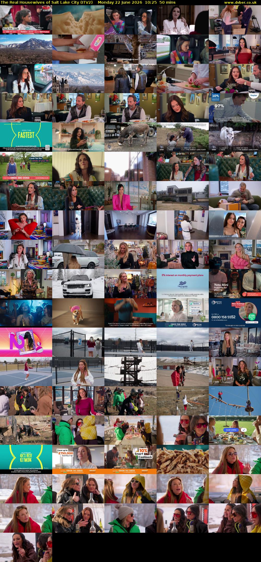 The Real Housewives of Salt Lake City (ITV2) Monday 22 June 2026 10:25 - 11:15