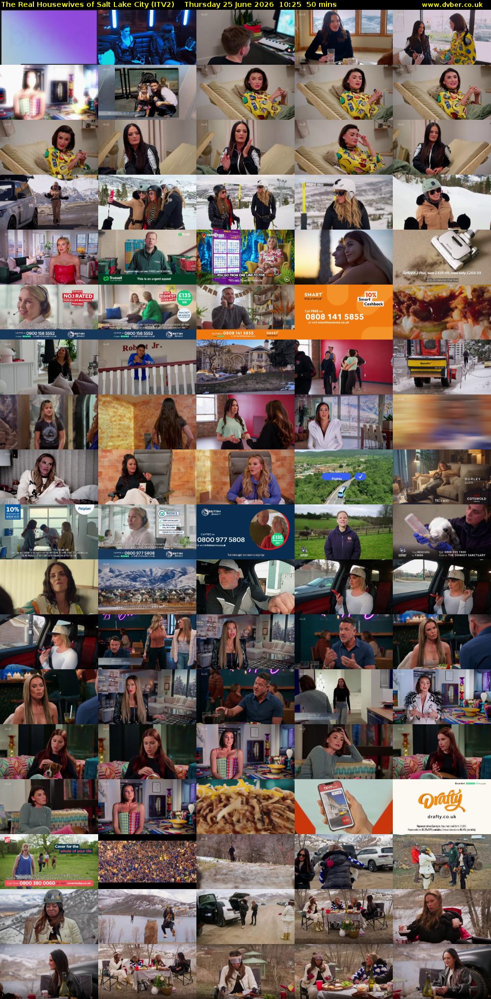 The Real Housewives of Salt Lake City (ITV2) Thursday 25 June 2026 10:25 - 11:15