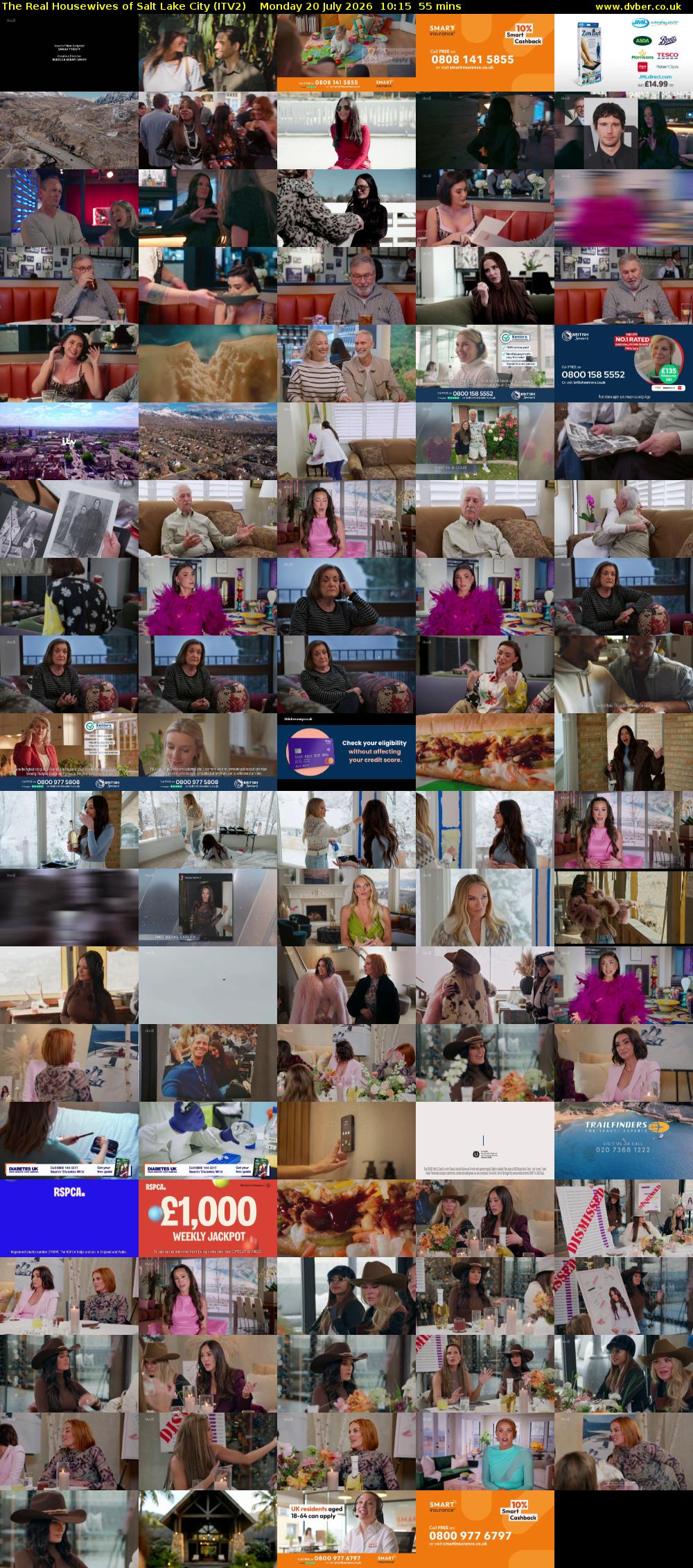 The Real Housewives of Salt Lake City (ITV2) Monday 20 July 2026 10:15 - 11:10