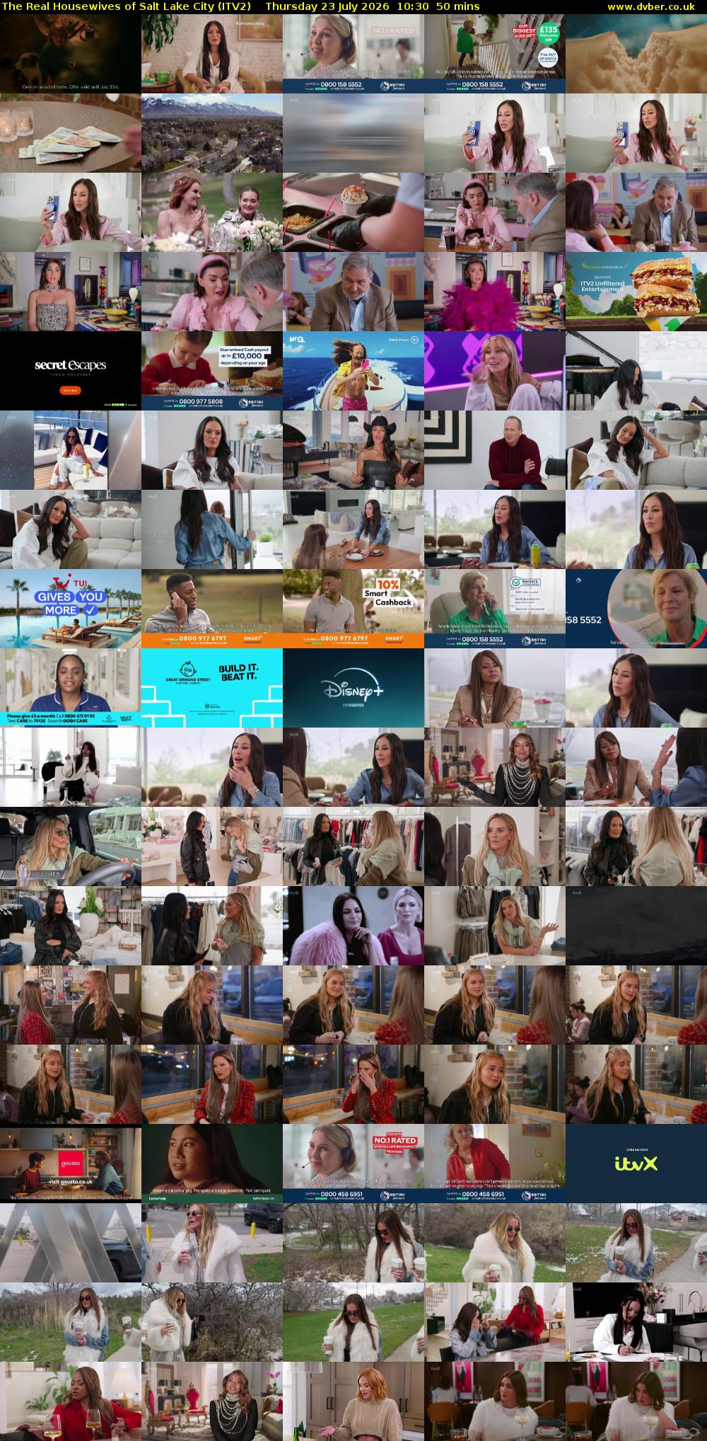 The Real Housewives of Salt Lake City (ITV2) Thursday 23 July 2026 10:30 - 11:20