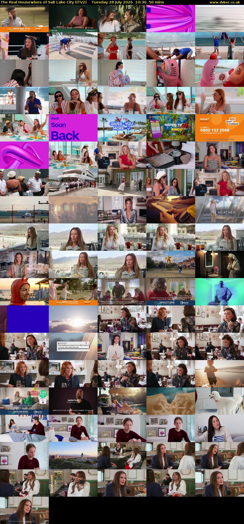 The Real Housewives of Salt Lake City (ITV2) Tuesday 28 July 2026 10:30 - 11:20