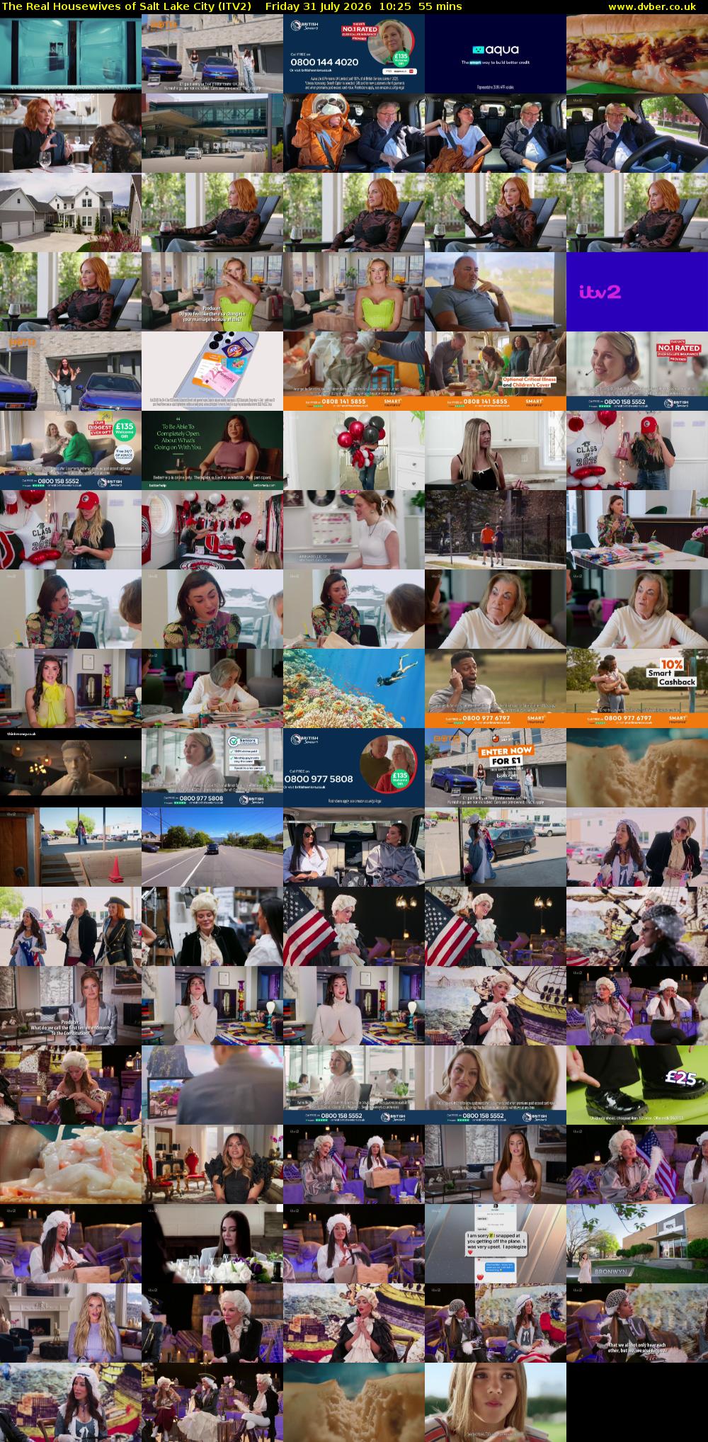 The Real Housewives of Salt Lake City (ITV2) Friday 31 July 2026 10:25 - 11:20