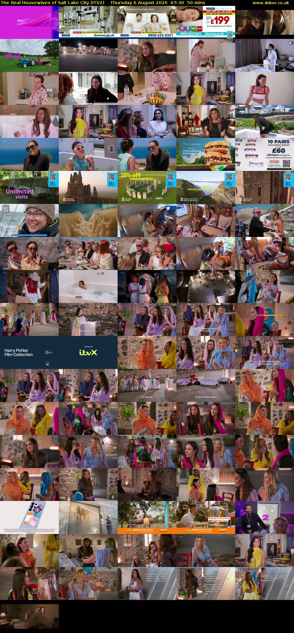 The Real Housewives of Salt Lake City (ITV2) Thursday 6 August 2026 07:30 - 08:20
