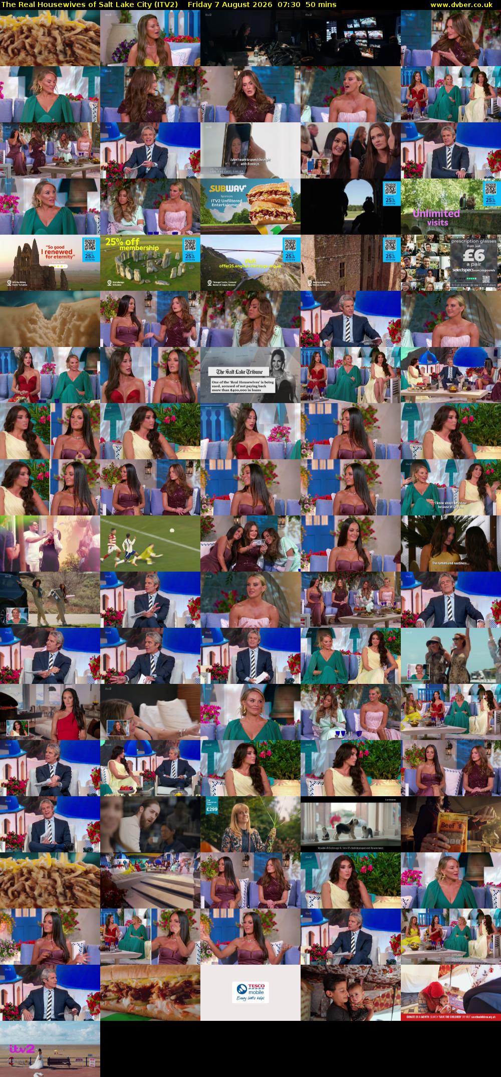The Real Housewives of Salt Lake City (ITV2) Friday 7 August 2026 07:30 - 08:20