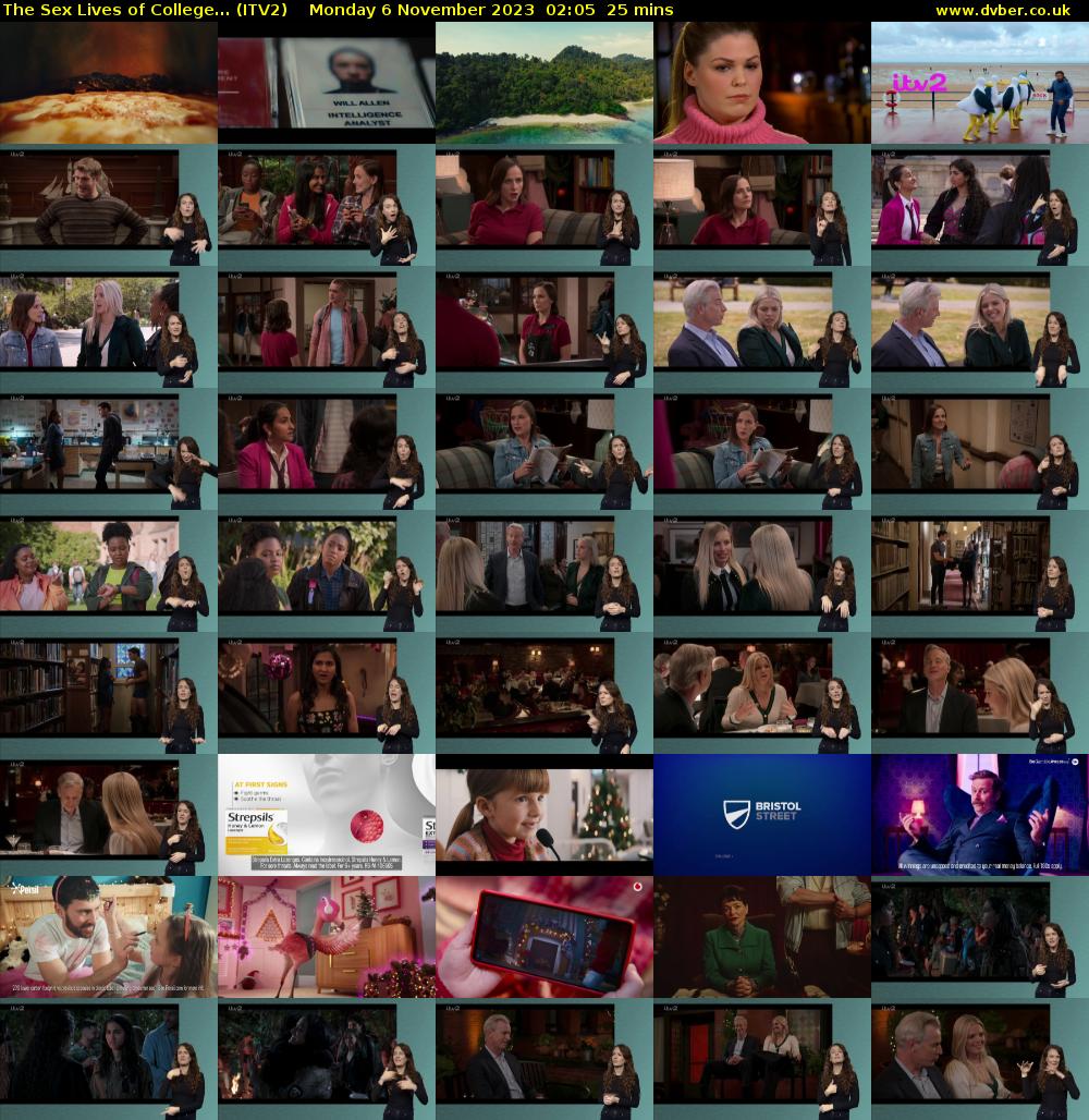 The Sex Lives of College... (ITV2) Monday 6 November 2023 02:05 - 02:30