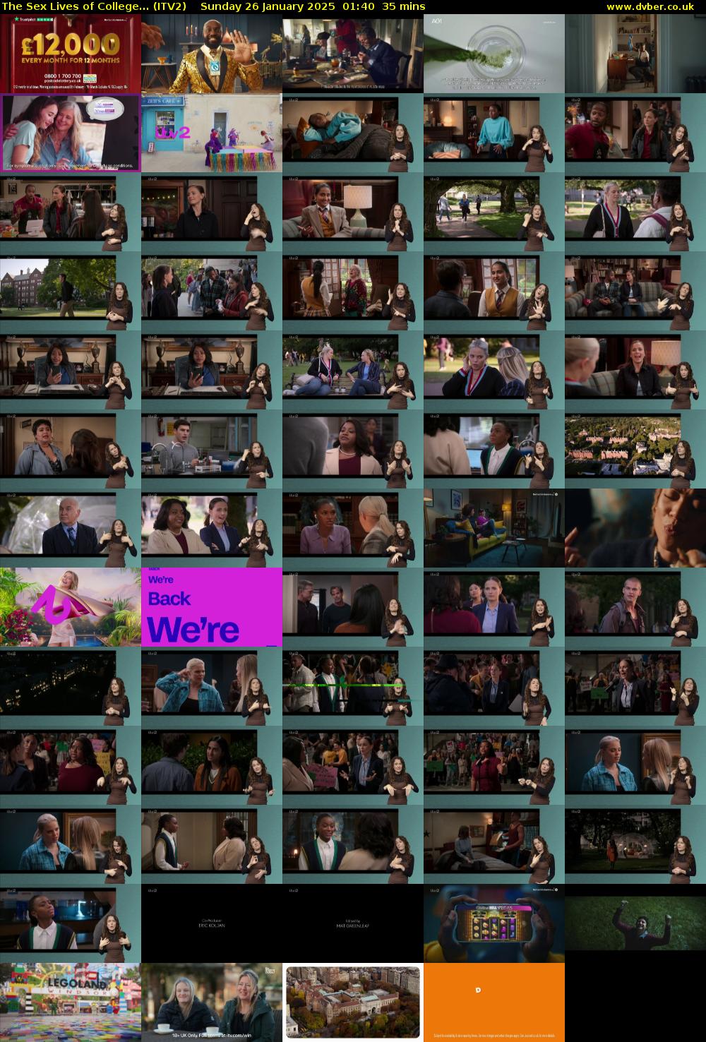 The Sex Lives of College... (ITV2) Sunday 26 January 2025 01:40 - 02:15