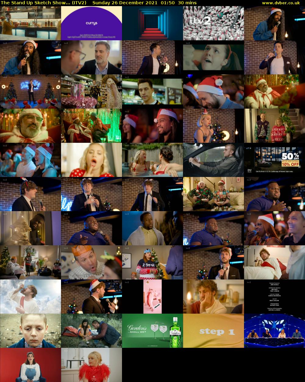 The Stand Up Sketch Show... (ITV2) Sunday 26 December 2021 01:50 - 02:20