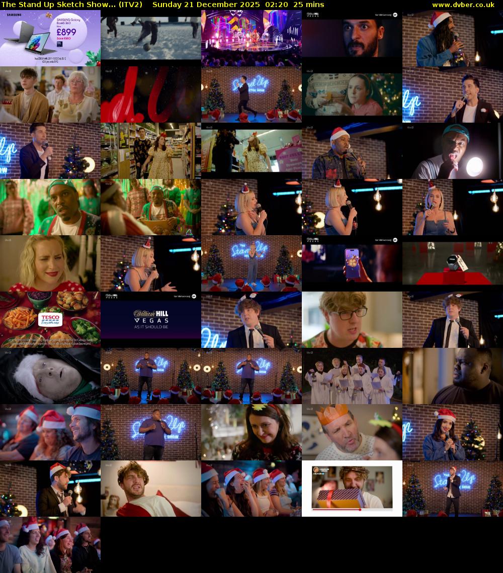 The Stand Up Sketch Show... (ITV2) Sunday 21 December 2025 02:20 - 02:45