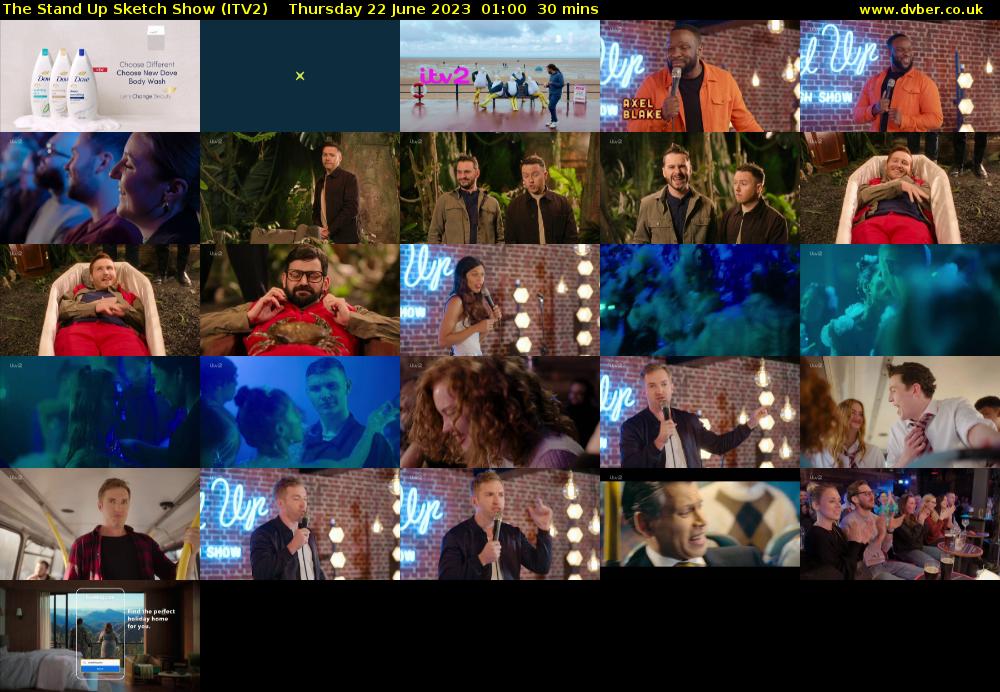The Stand Up Sketch Show (ITV2) Thursday 22 June 2023 01:00 - 01:30