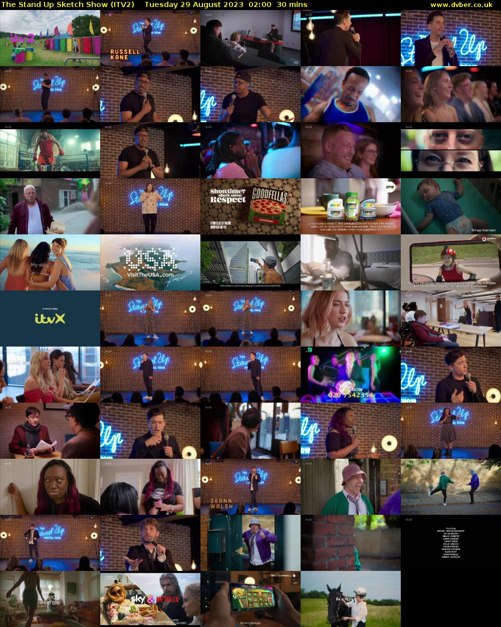 The Stand Up Sketch Show (ITV2) Tuesday 29 August 2023 02:00 - 02:30