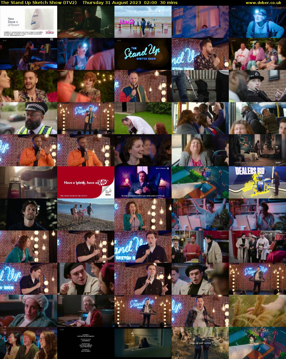 The Stand Up Sketch Show (ITV2) Thursday 31 August 2023 02:00 - 02:30
