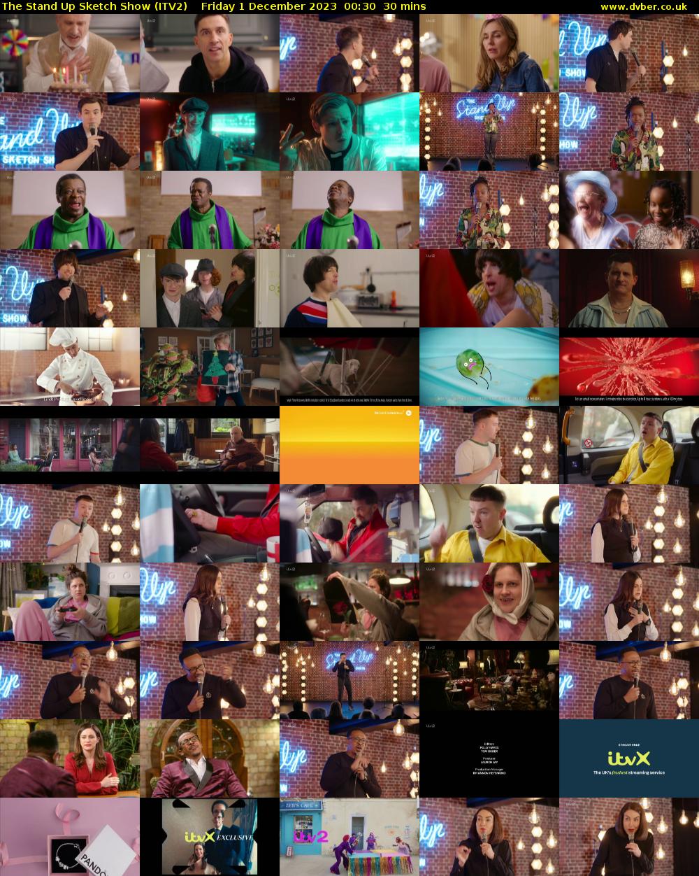 The Stand Up Sketch Show (ITV2) Friday 1 December 2023 00:30 - 01:00