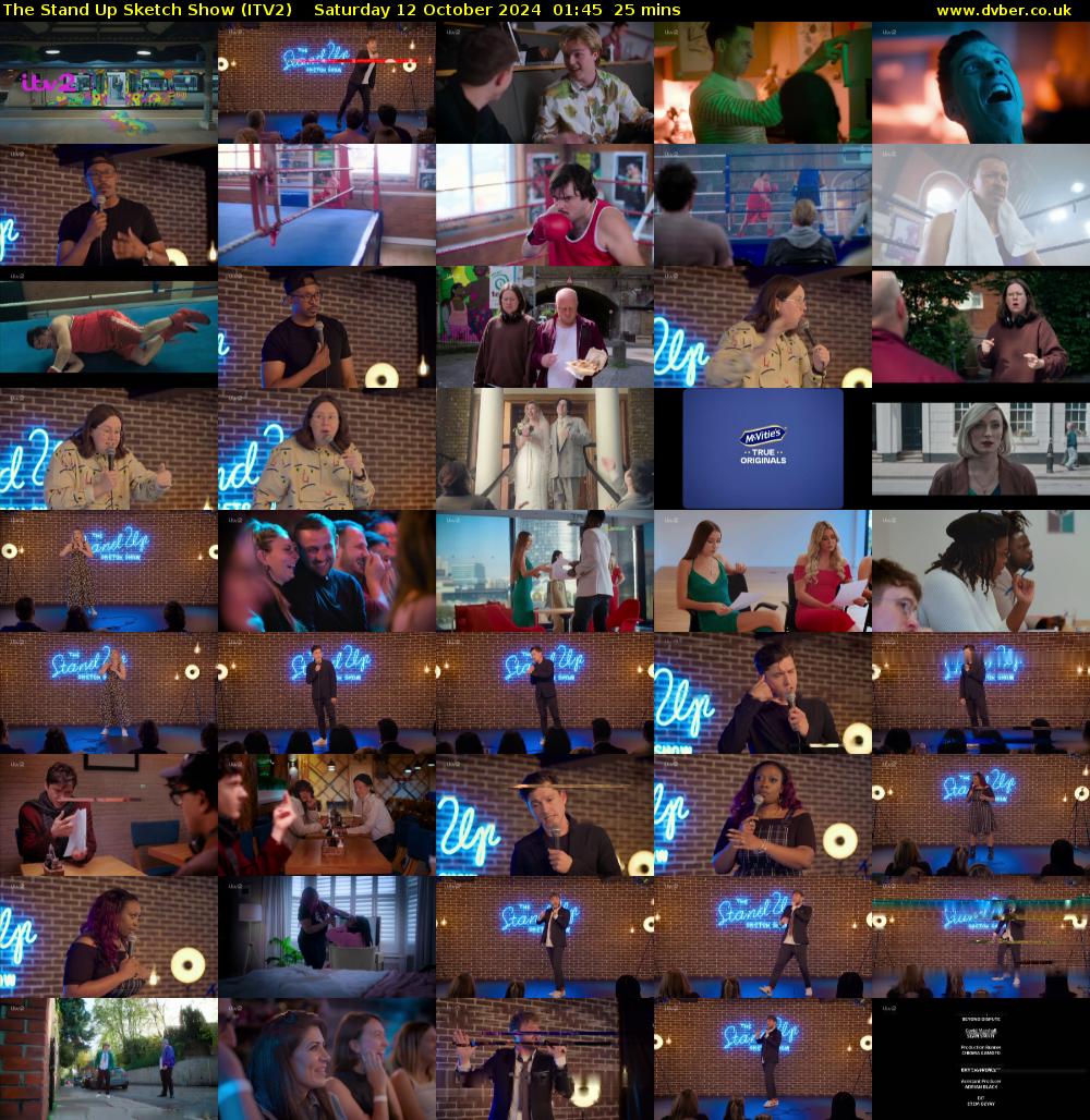 The Stand Up Sketch Show (ITV2) Saturday 12 October 2024 01:45 - 02:10