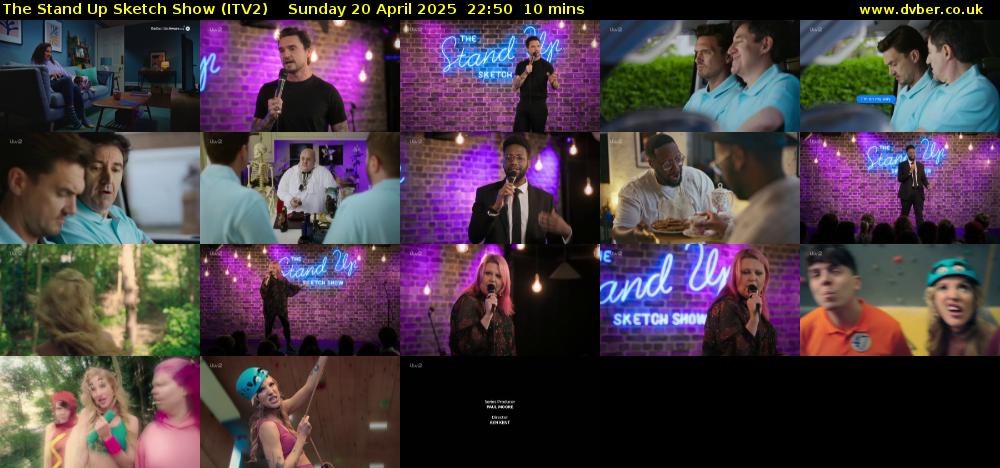 The Stand Up Sketch Show (ITV2) Sunday 20 April 2025 22:50 - 23:00