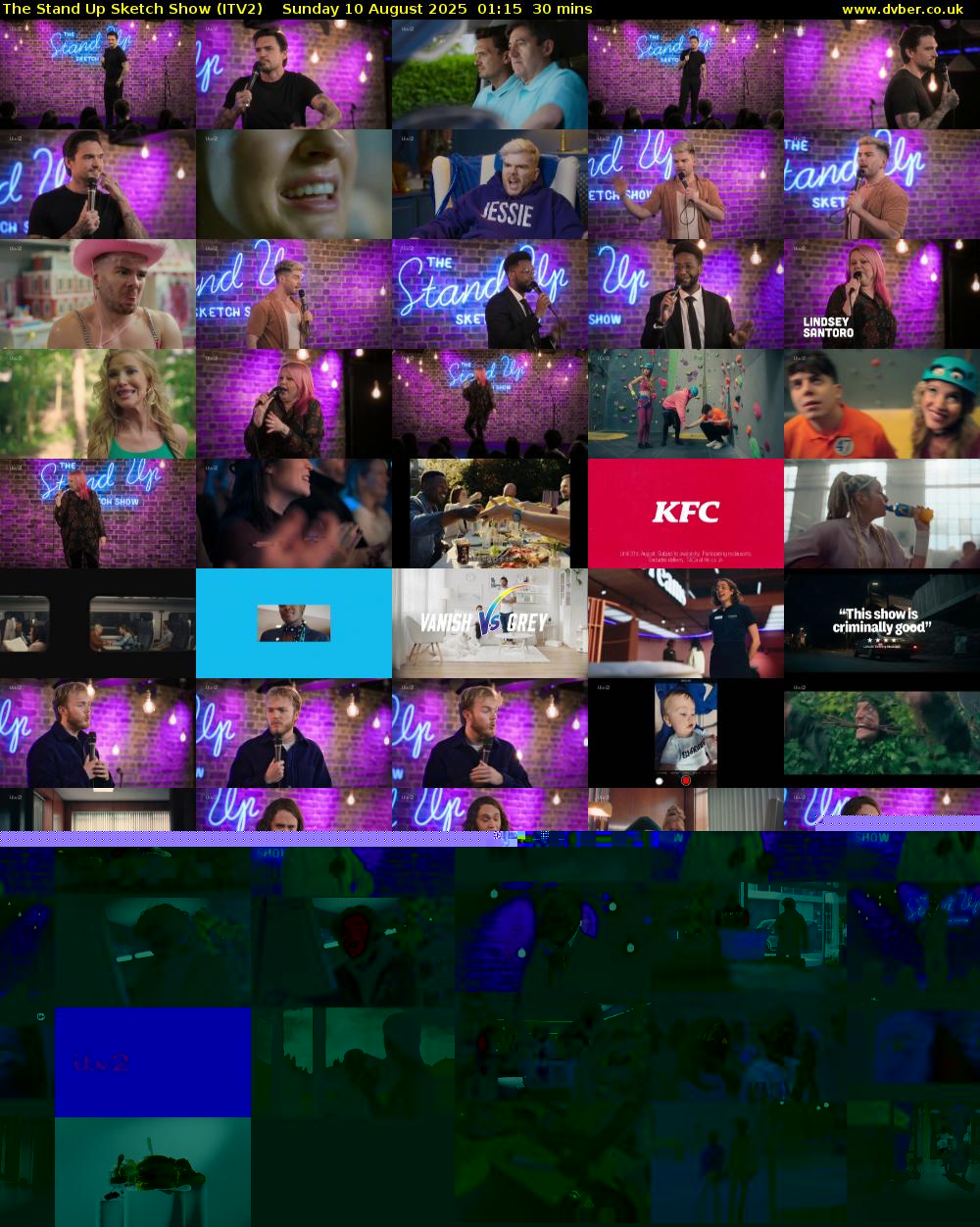 The Stand Up Sketch Show (ITV2) Sunday 10 August 2025 01:15 - 01:45