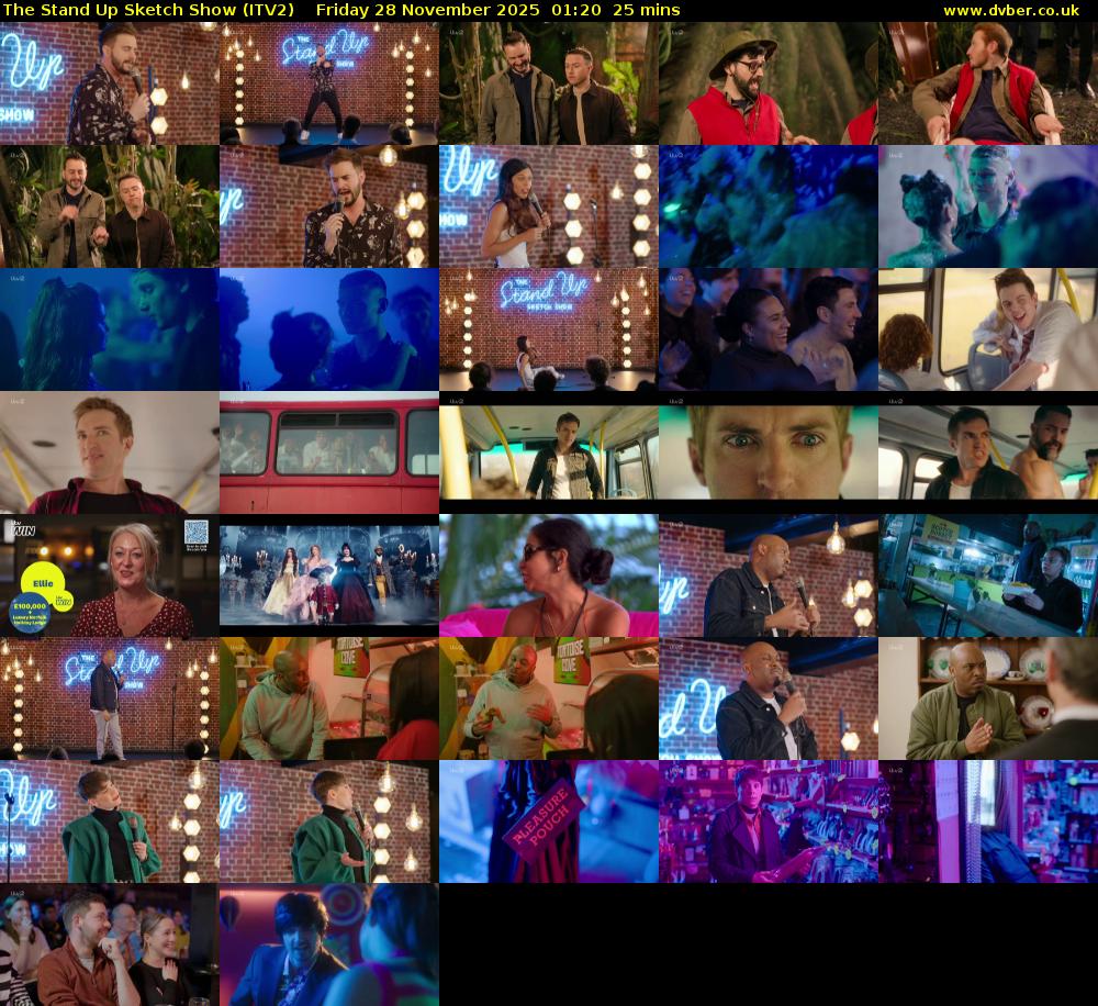 The Stand Up Sketch Show (ITV2) Friday 28 November 2025 01:20 - 01:45