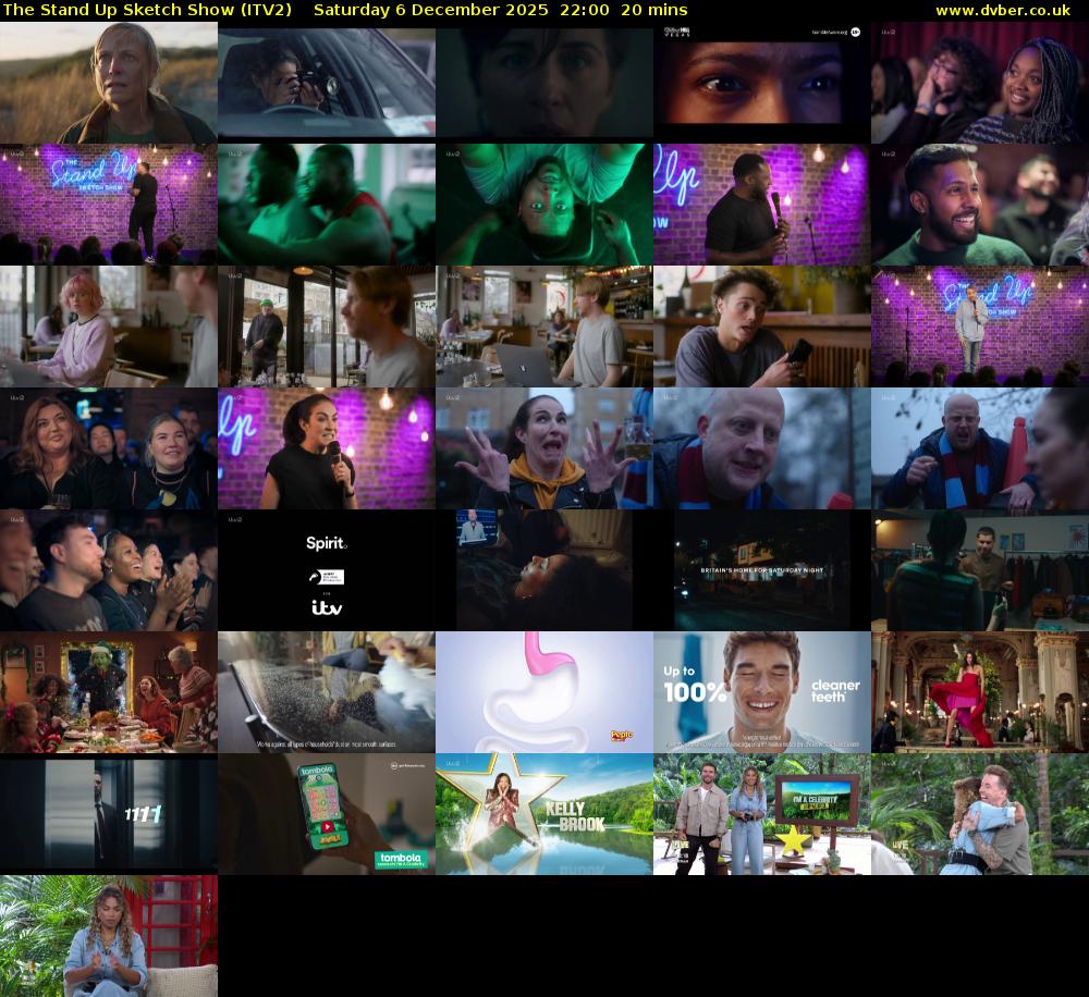 The Stand Up Sketch Show (ITV2) Saturday 6 December 2025 22:00 - 22:20