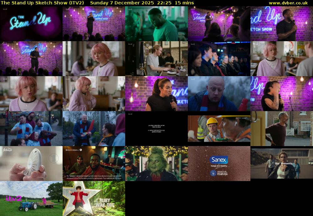 The Stand Up Sketch Show (ITV2) Sunday 7 December 2025 22:25 - 22:40