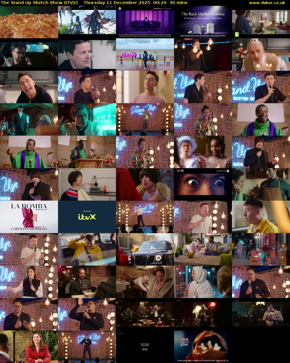 The Stand Up Sketch Show (ITV2) Thursday 11 December 2025 00:20 - 00:50