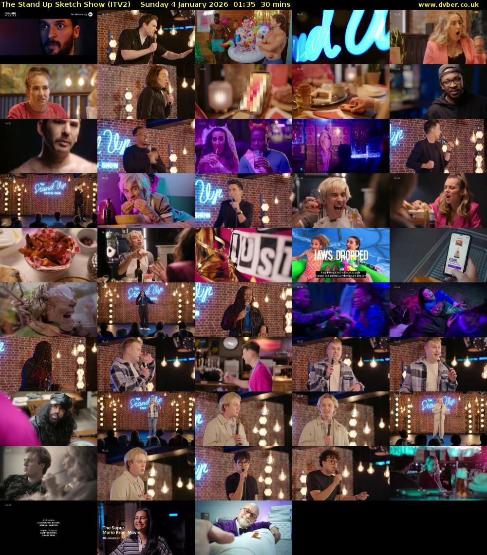 The Stand Up Sketch Show (ITV2) Sunday 4 January 2026 01:35 - 02:05