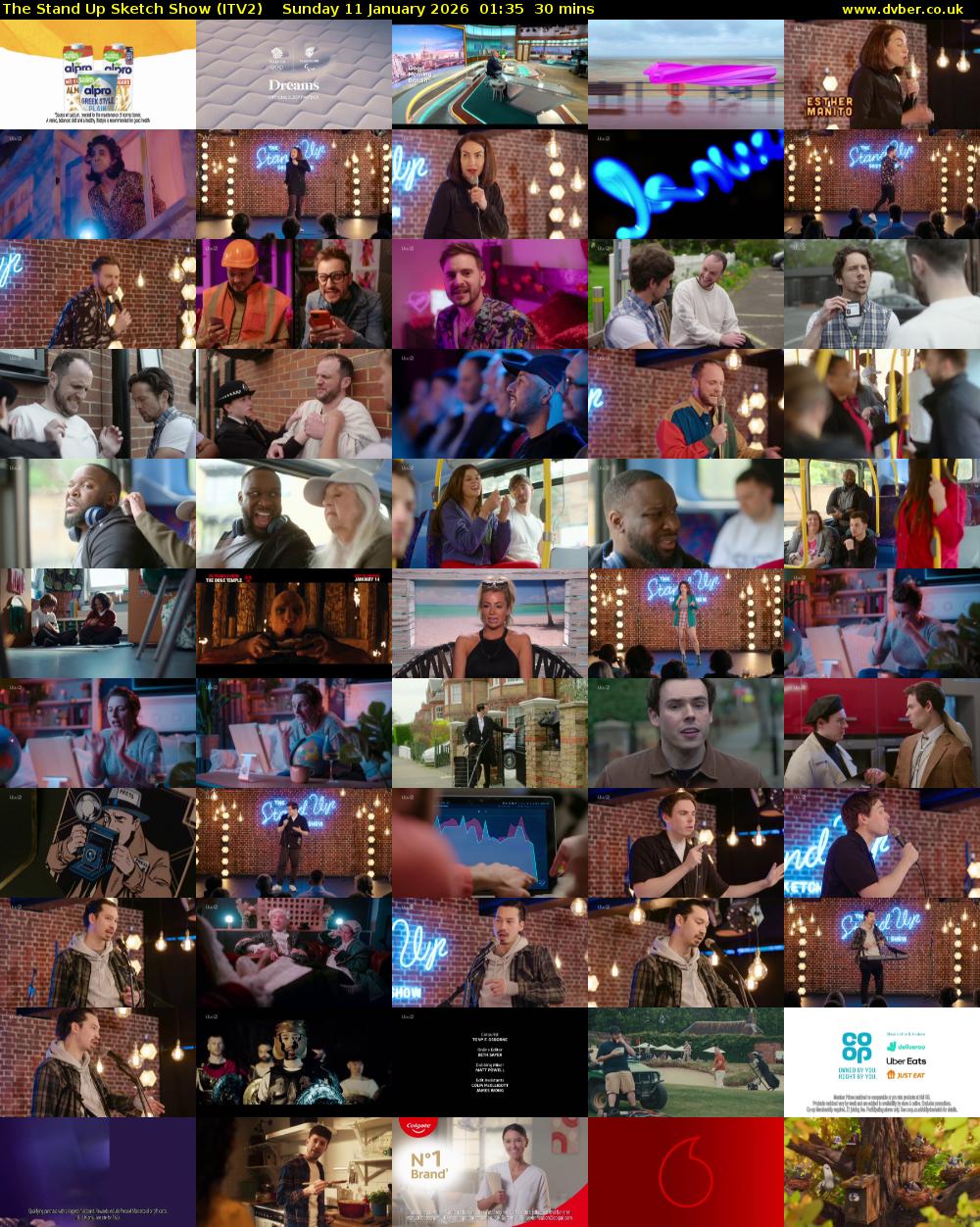 The Stand Up Sketch Show (ITV2) Sunday 11 January 2026 01:35 - 02:05