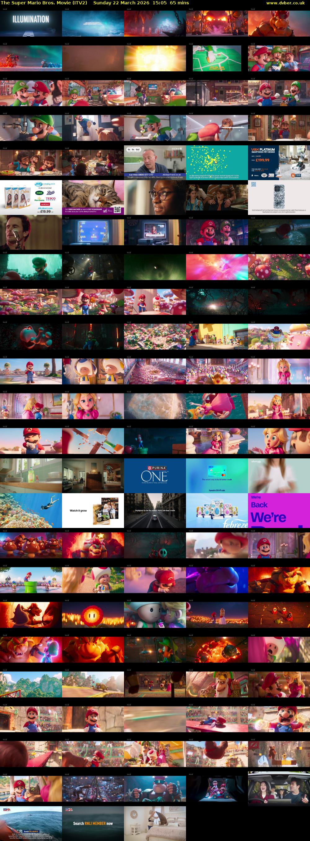 The Super Mario Bros. Movie (ITV2) Sunday 22 March 2026 15:05 - 16:10