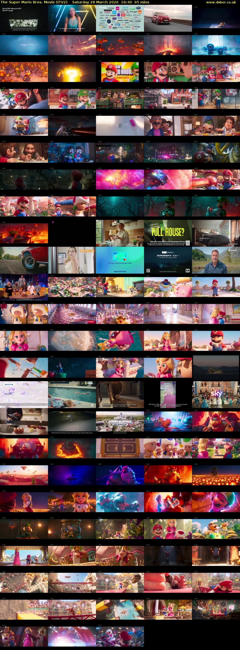 The Super Mario Bros. Movie (ITV2) Saturday 28 March 2026 16:40 - 17:45
