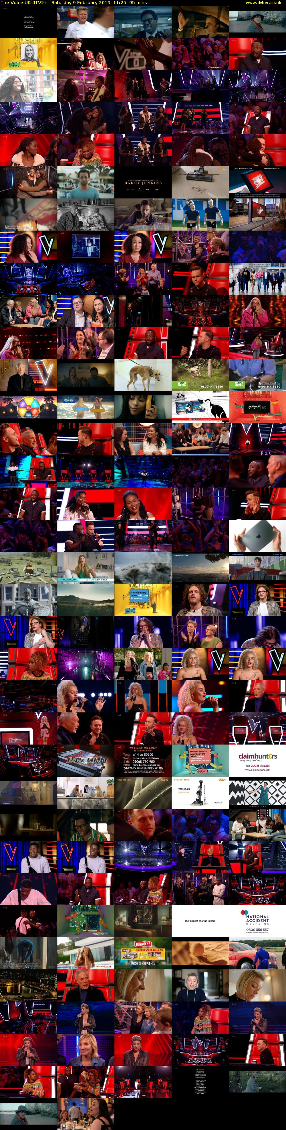 The Voice UK (ITV2) Saturday 9 February 2019 11:25 - 13:00