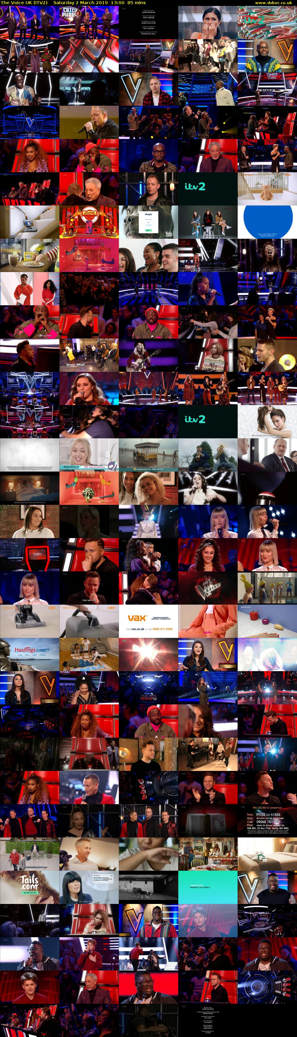 The Voice UK (ITV2) Saturday 2 March 2019 13:00 - 14:25
