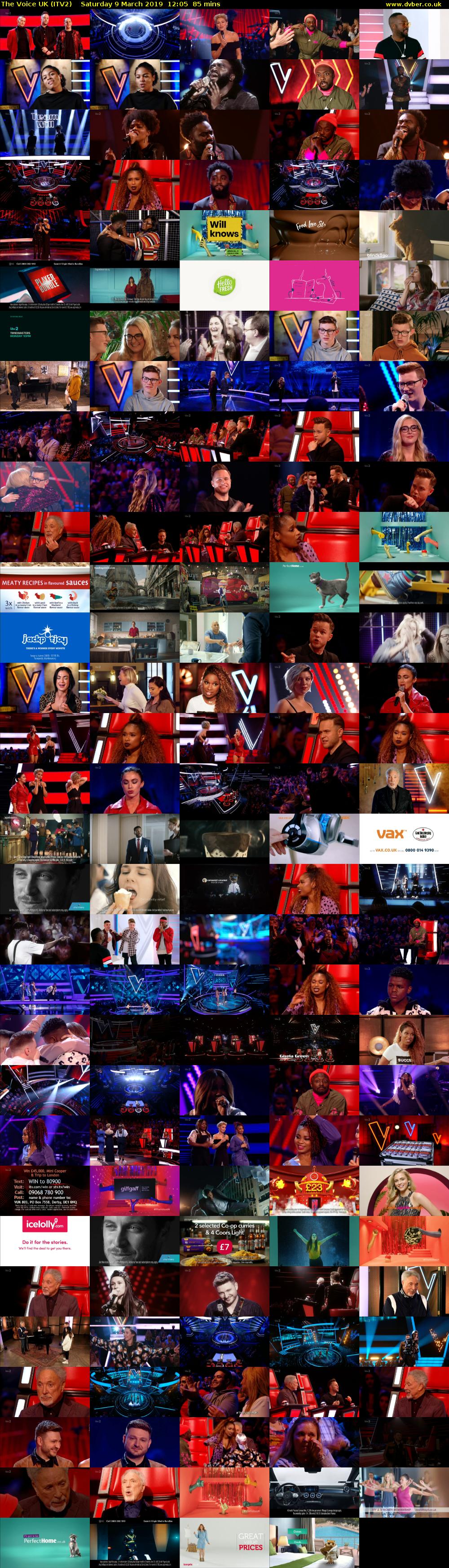 The Voice UK (ITV2) Saturday 9 March 2019 12:05 - 13:30