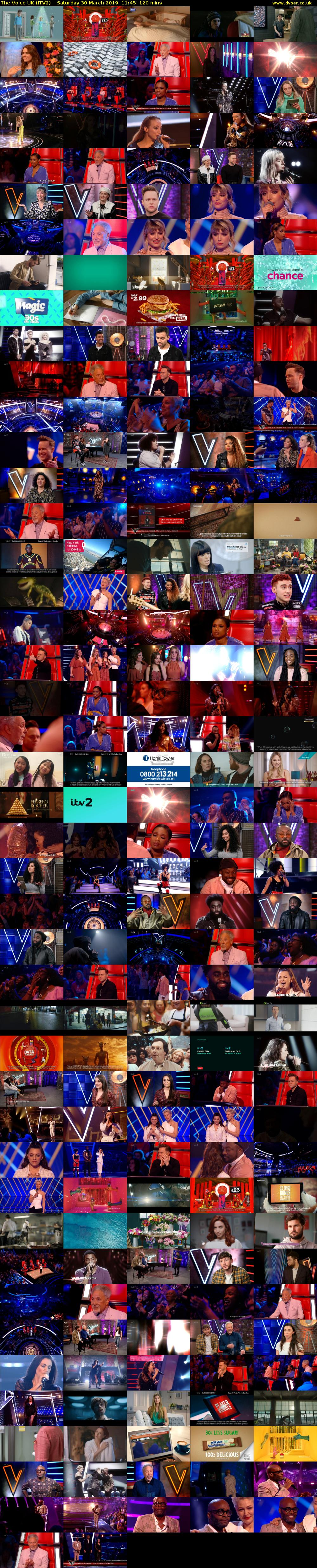 The Voice UK (ITV2) Saturday 30 March 2019 11:45 - 13:45