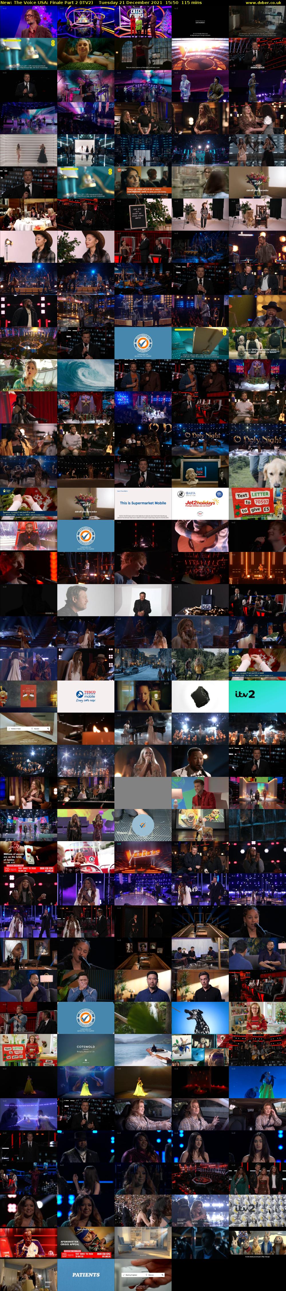 The Voice USA: Finale Part 2 (ITV2) Tuesday 21 December 2021 15:50 - 17:45