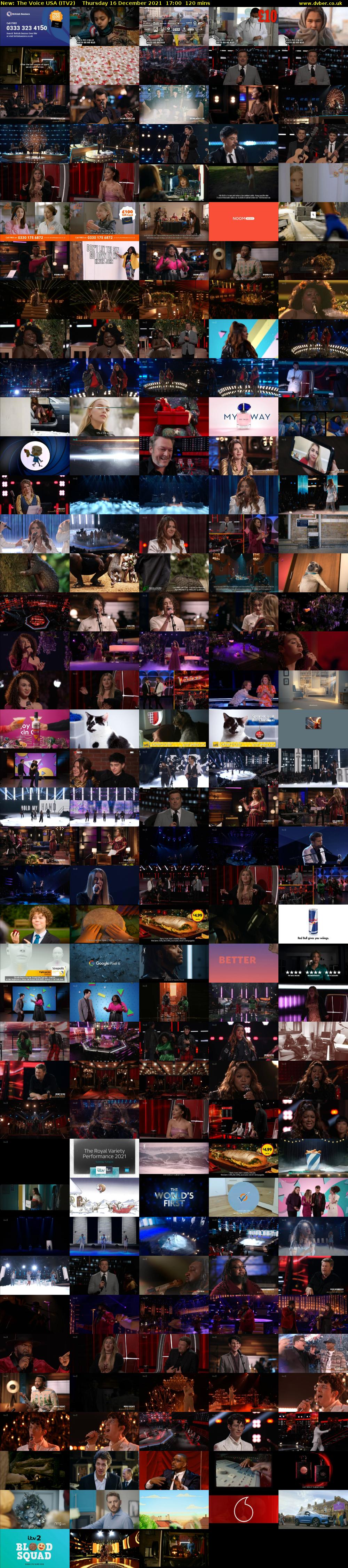 The Voice USA (ITV2) Thursday 16 December 2021 17:00 - 19:00