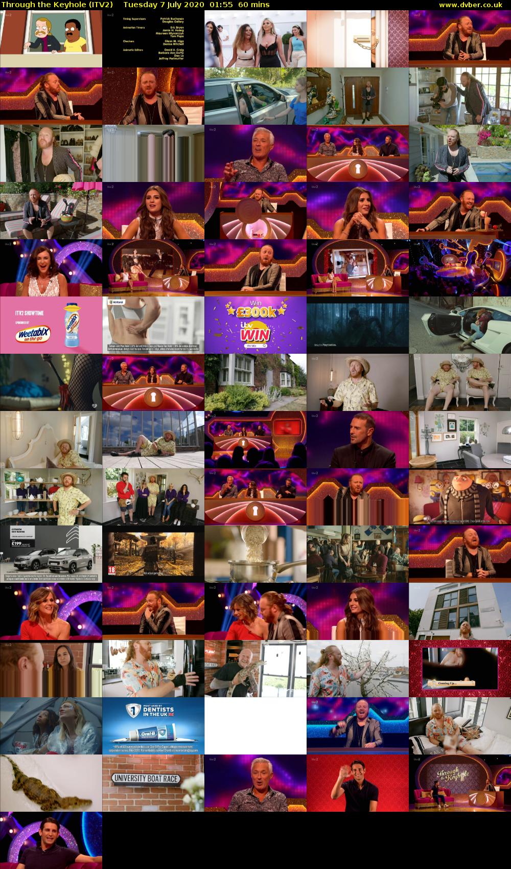 Through the Keyhole (ITV2) Tuesday 7 July 2020 01:55 - 02:55