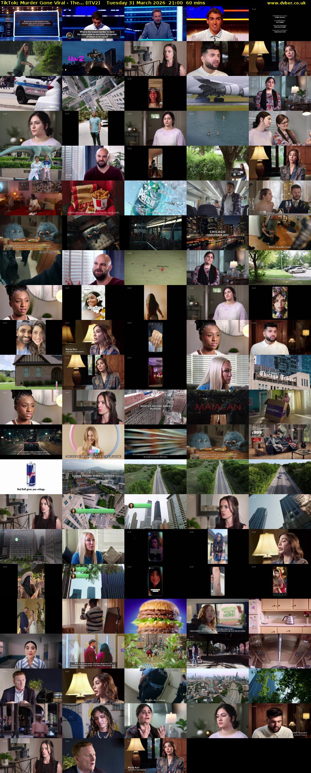 TikTok: Murder Gone Viral - The... (ITV2) Tuesday 31 March 2026 21:00 - 22:00
