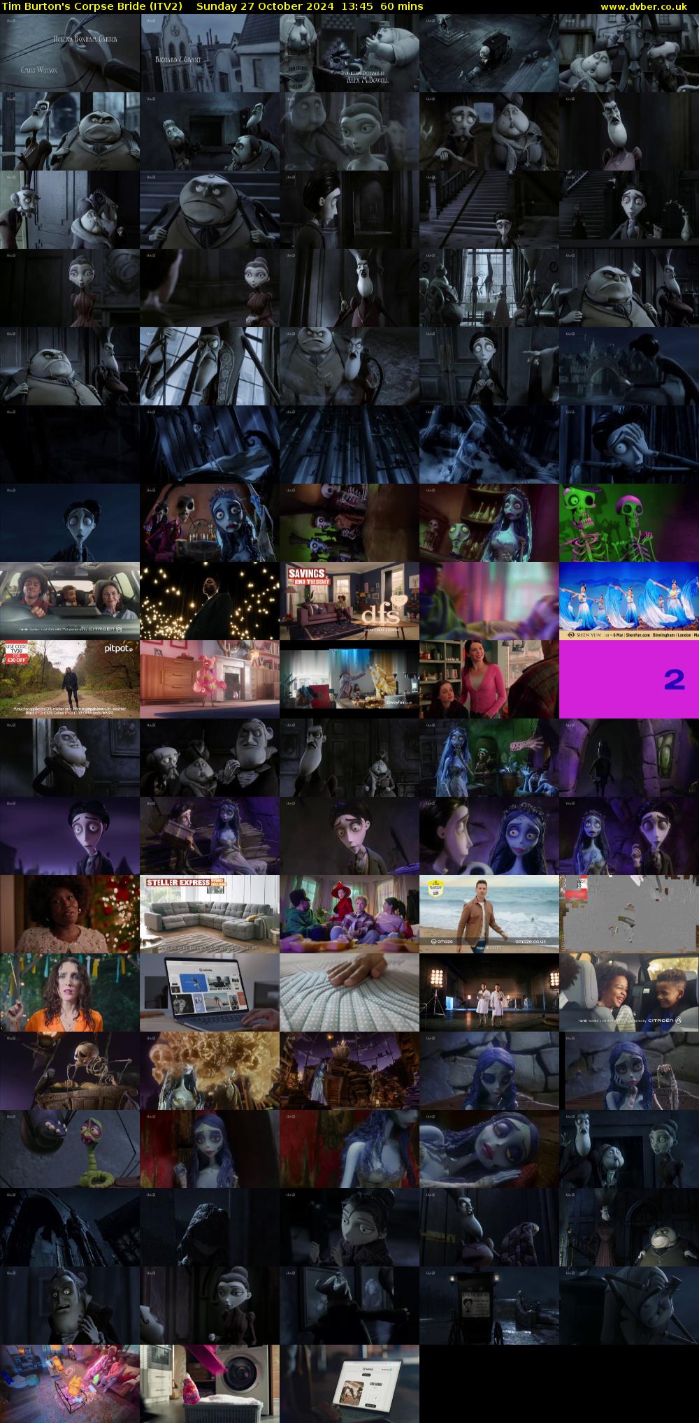 Tim Burton's Corpse Bride (ITV2) Sunday 27 October 2024 13:45 - 14:45
