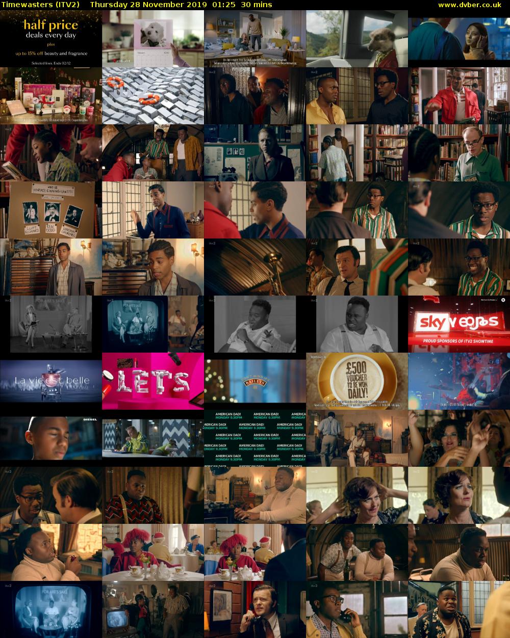 Timewasters (ITV2) Thursday 28 November 2019 01:25 - 01:55
