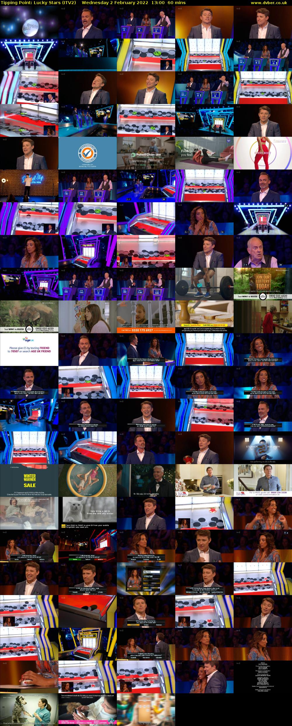 Tipping Point: Lucky Stars (ITV2) Wednesday 2 February 2022 13:00 - 14:00