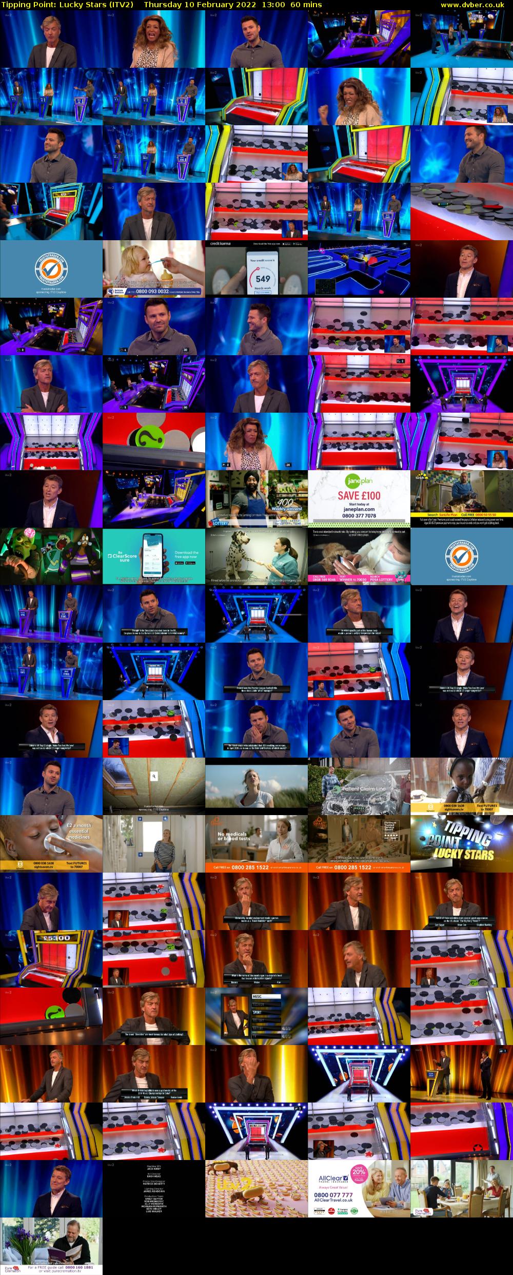 Tipping Point: Lucky Stars (ITV2) Thursday 10 February 2022 13:00 - 14:00