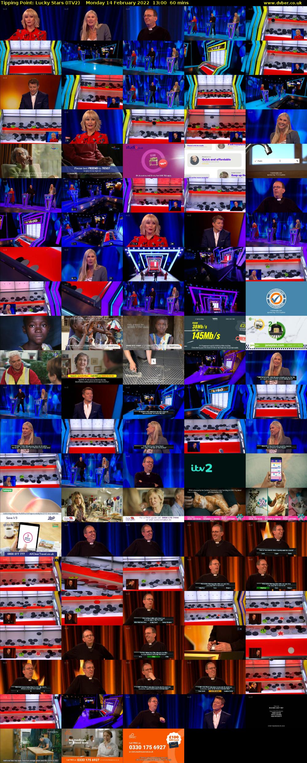 Tipping Point: Lucky Stars (ITV2) Monday 14 February 2022 13:00 - 14:00