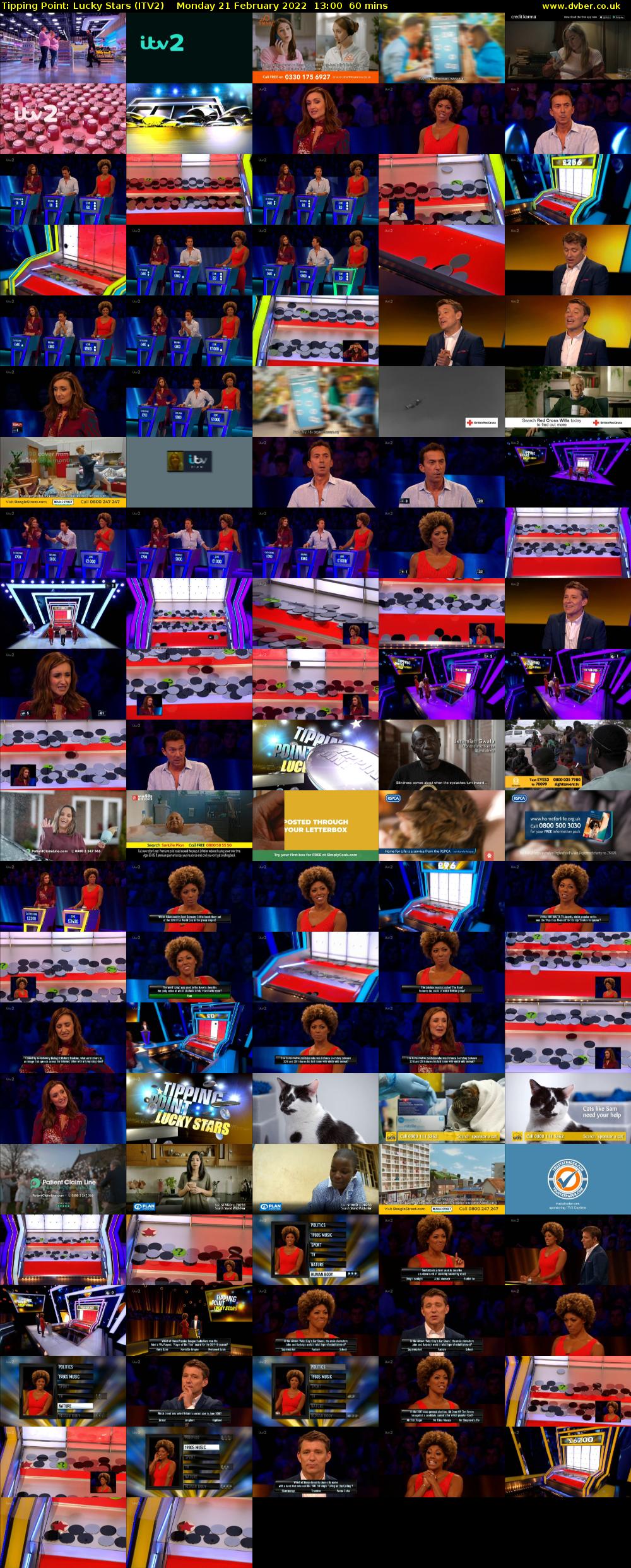 Tipping Point: Lucky Stars (ITV2) Monday 21 February 2022 13:00 - 14:00