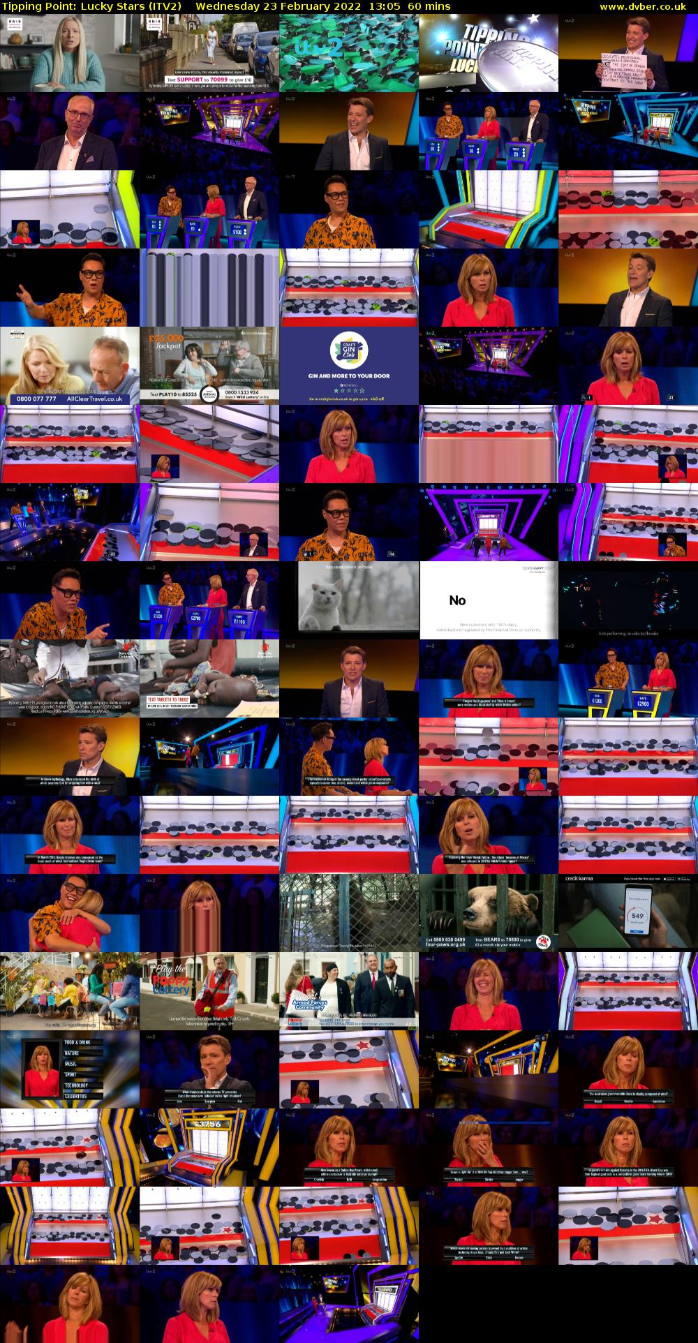 Tipping Point: Lucky Stars (ITV2) Wednesday 23 February 2022 13:05 - 14:05