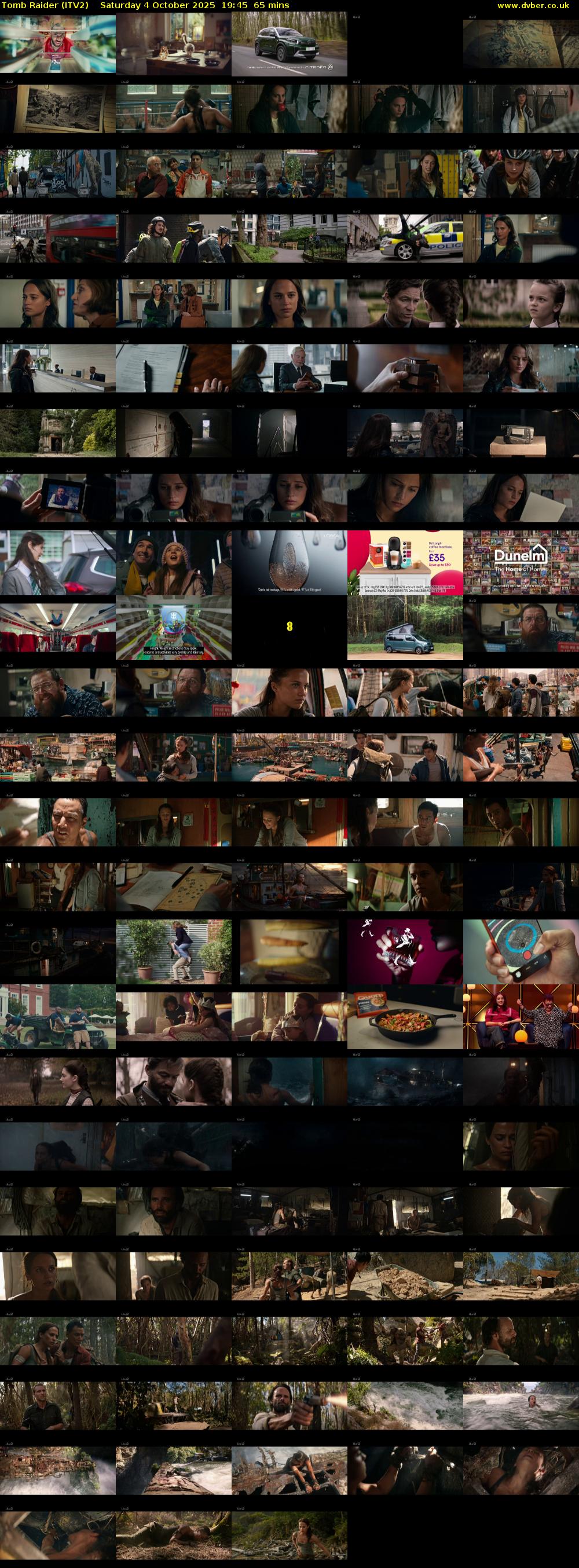 Tomb Raider (ITV2) Saturday 4 October 2025 19:45 - 20:50