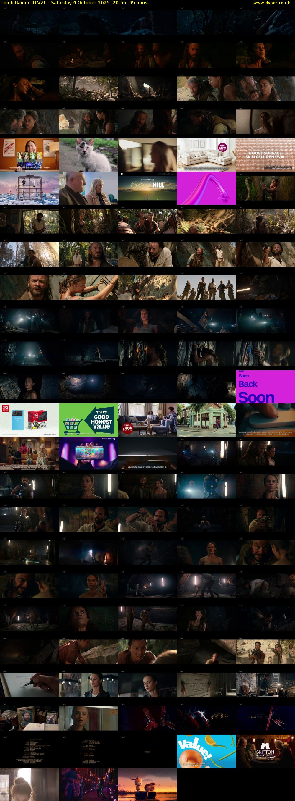Tomb Raider (ITV2) Saturday 4 October 2025 20:55 - 22:00