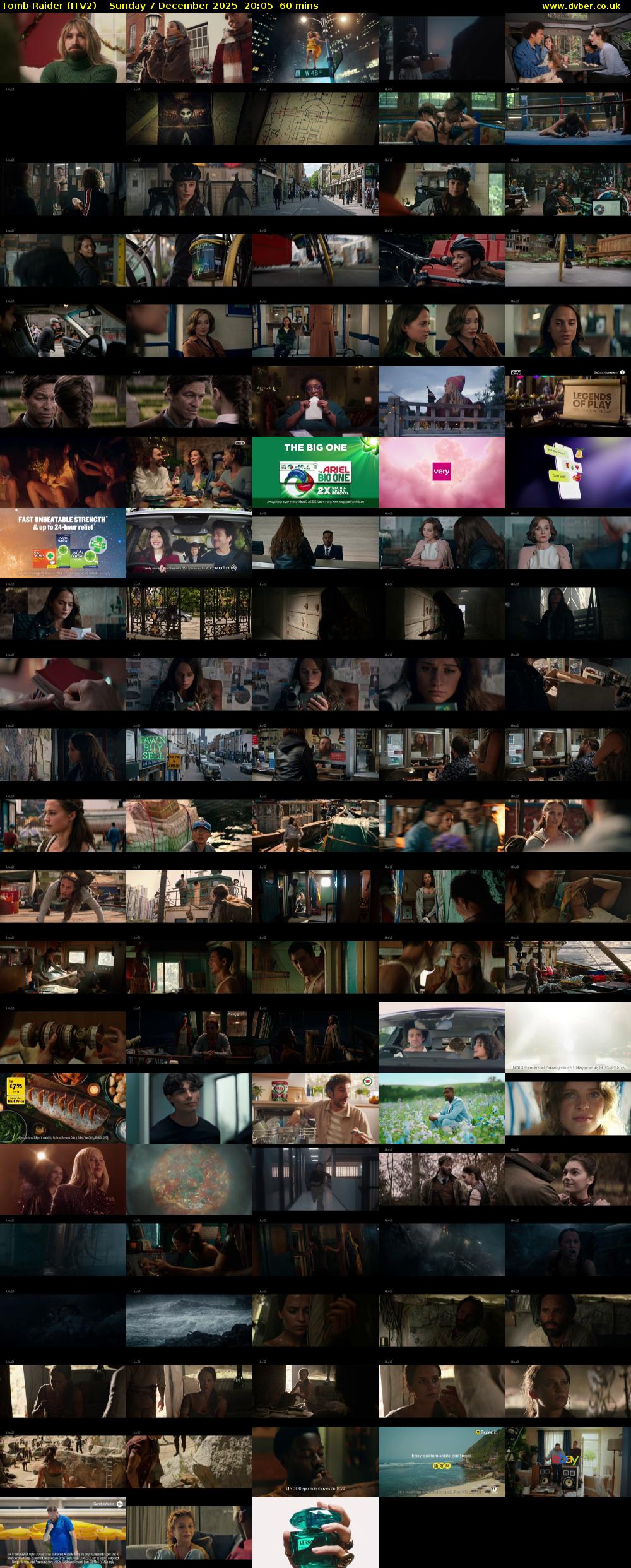 Tomb Raider (ITV2) Sunday 7 December 2025 20:05 - 21:05