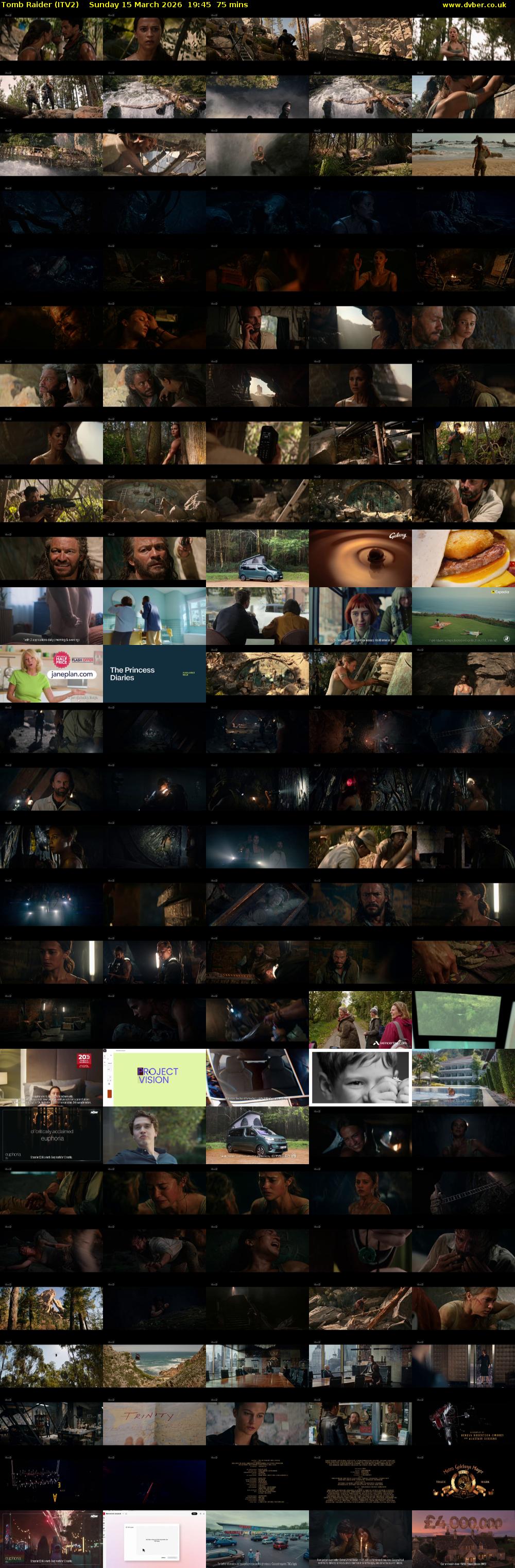 Tomb Raider (ITV2) Sunday 15 March 2026 19:45 - 21:00
