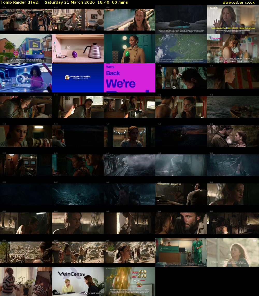 Tomb Raider (ITV2) Saturday 21 March 2026 18:40 - 19:40