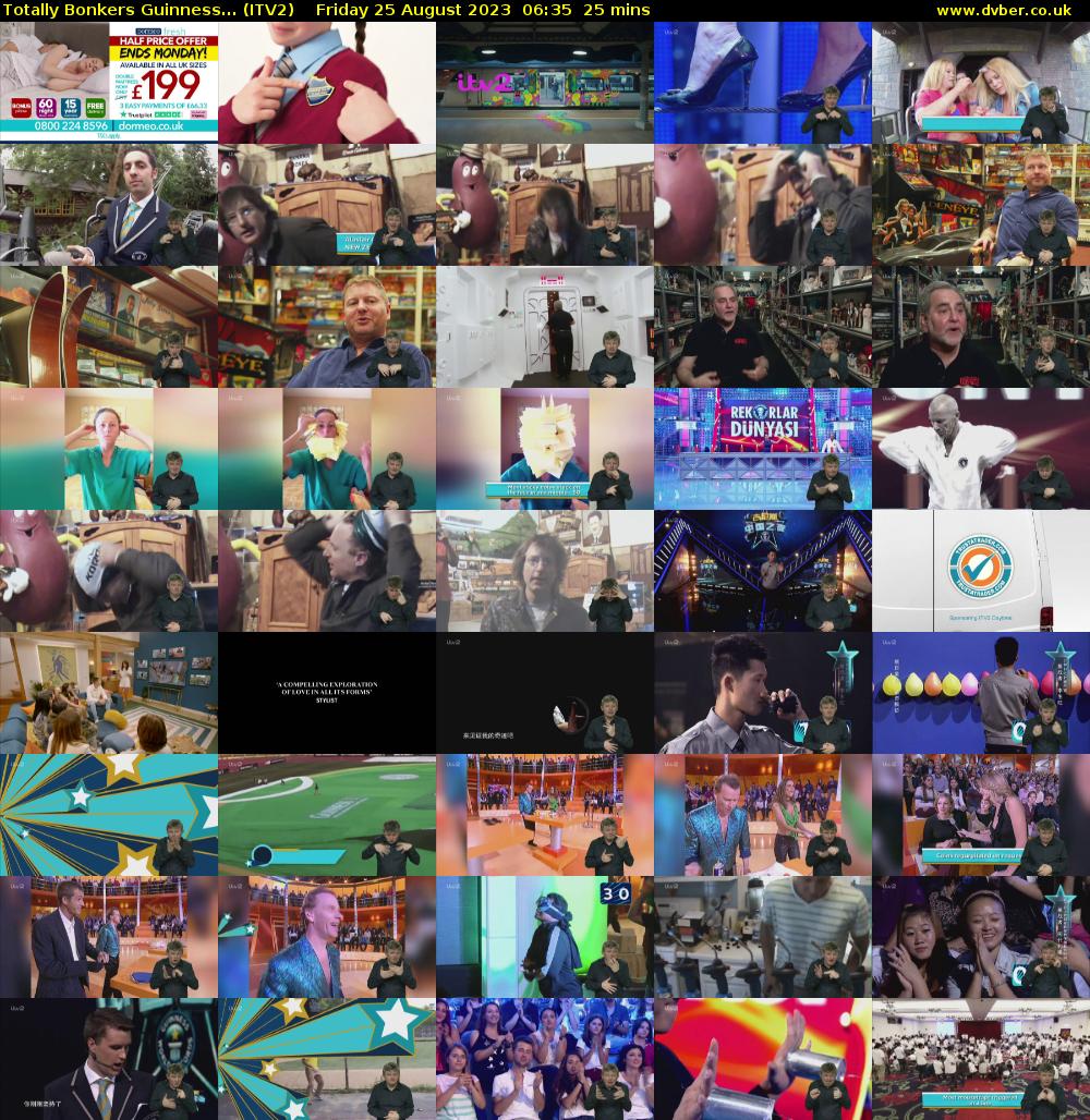 Totally Bonkers Guinness... (ITV2) Friday 25 August 2023 06:35 - 07:00