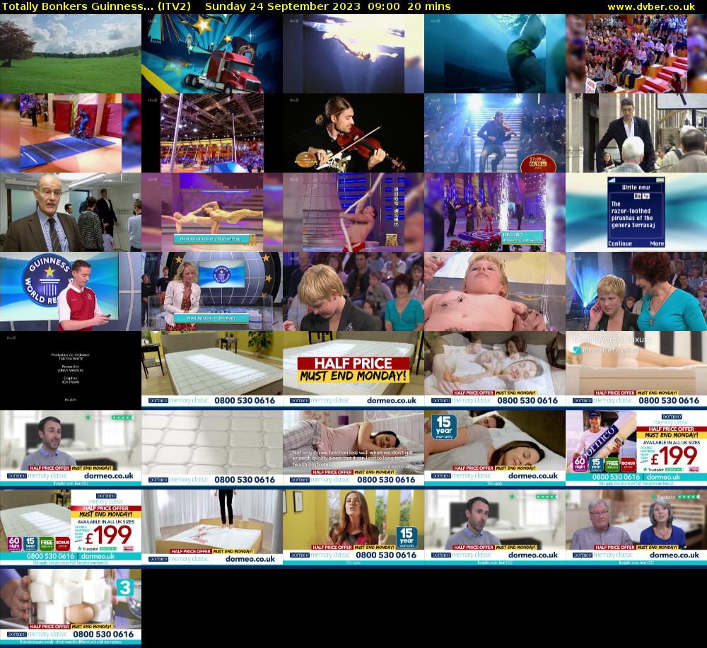 Totally Bonkers Guinness... (ITV2) Sunday 24 September 2023 09:00 - 09:20